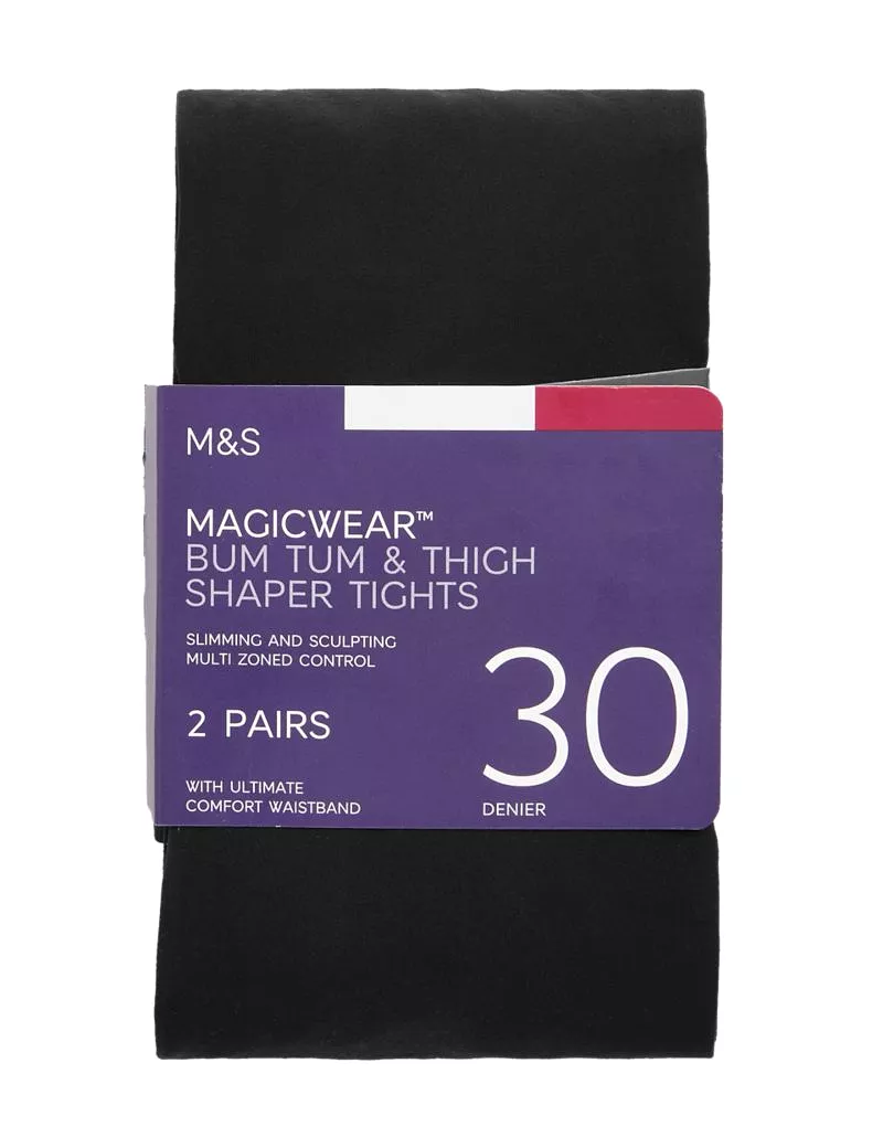 2pk 30 Denier Magicwear Opaque Tights