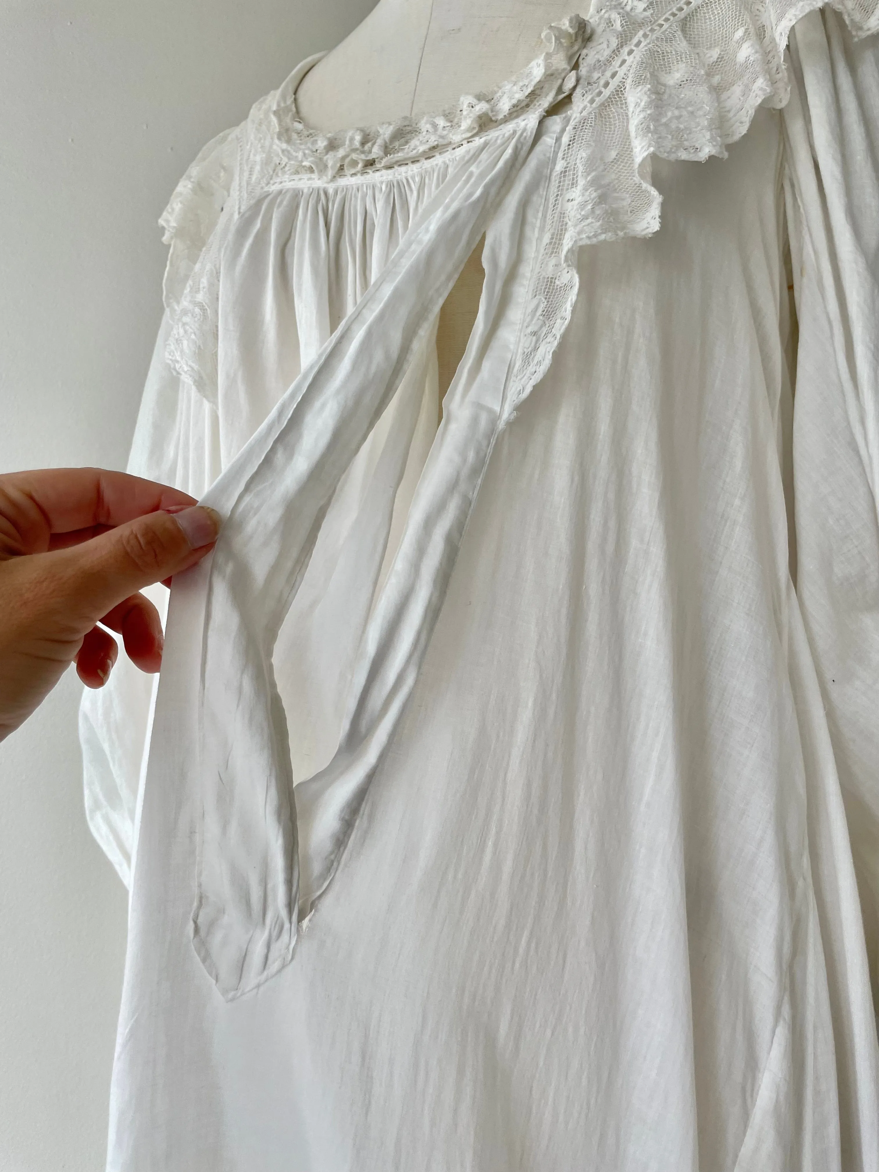 Antique Victorian Trousseau Nightgown | 1900s