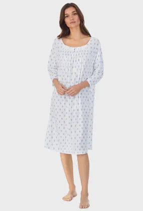 Aqua Geo Cotton Waltz Nightgown