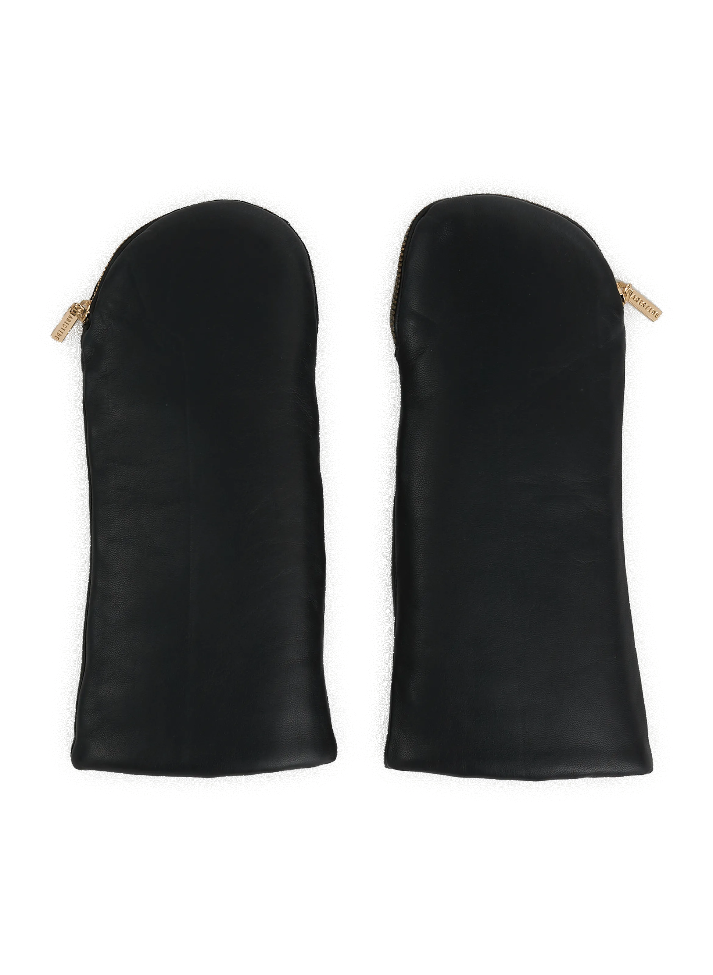 ARISTIDE  Leather mittens - Black