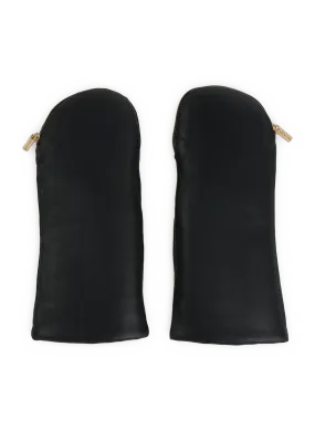 ARISTIDE  Leather mittens - Black