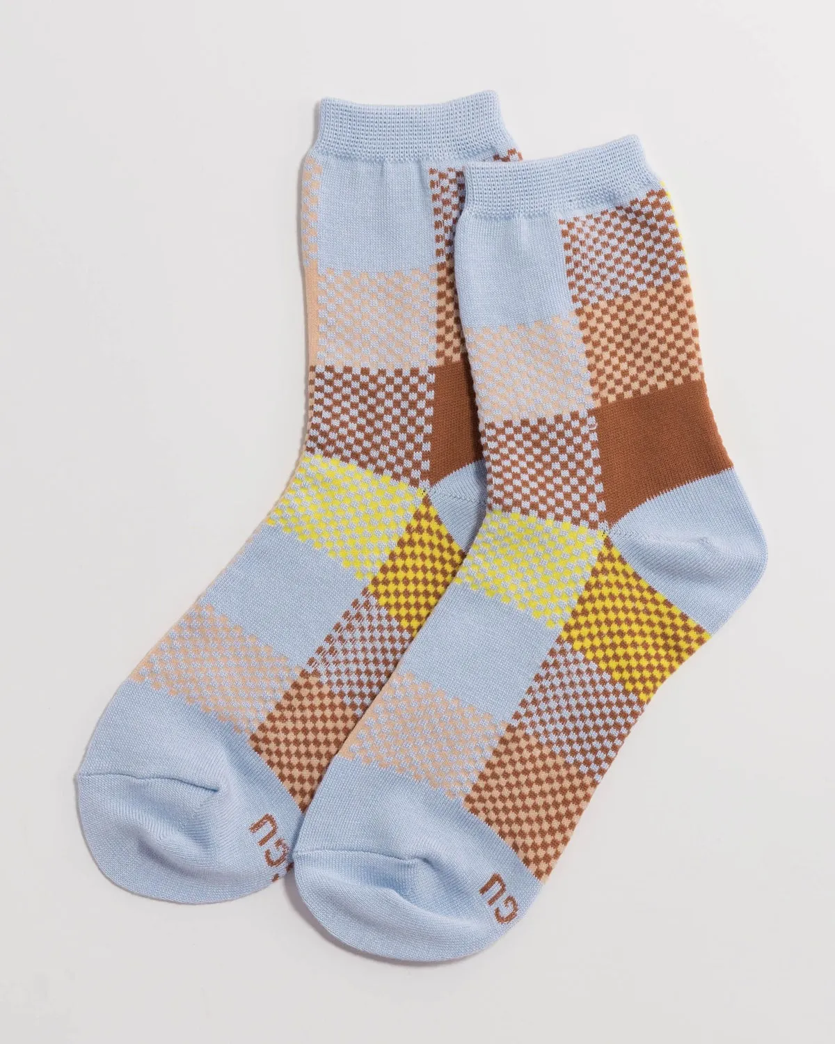 Baggu: Crew Sock Blue Madras