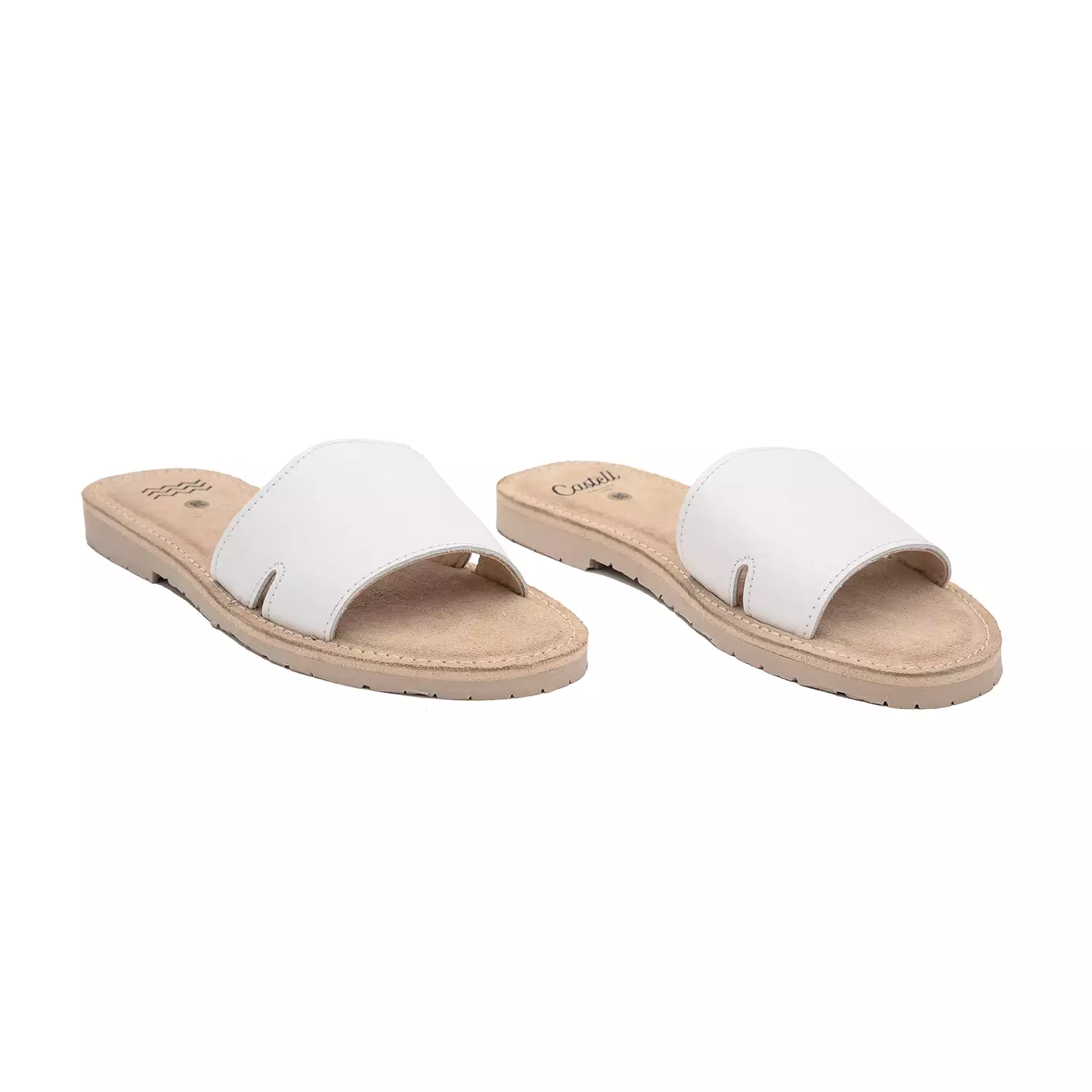 Basic Leather Menorcan Sandals With Open Toe For Women - Shark ST 2360 A Ciervo