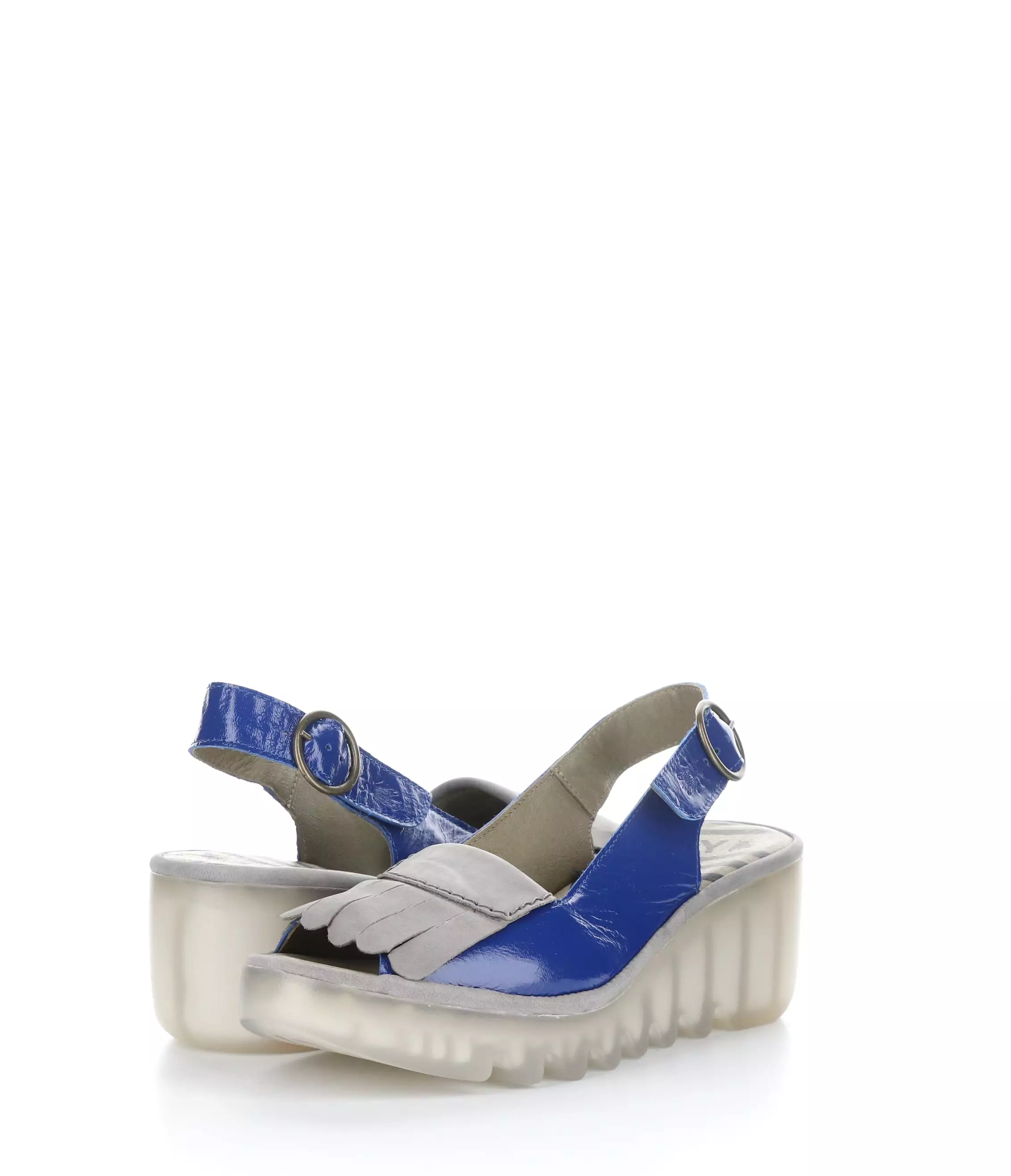 BIND303FLY 005 BLUE/GREY Round Toe Sandals