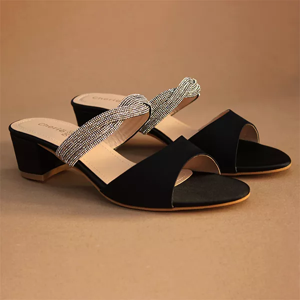 Black Fancy & Stylish Slippers for Women