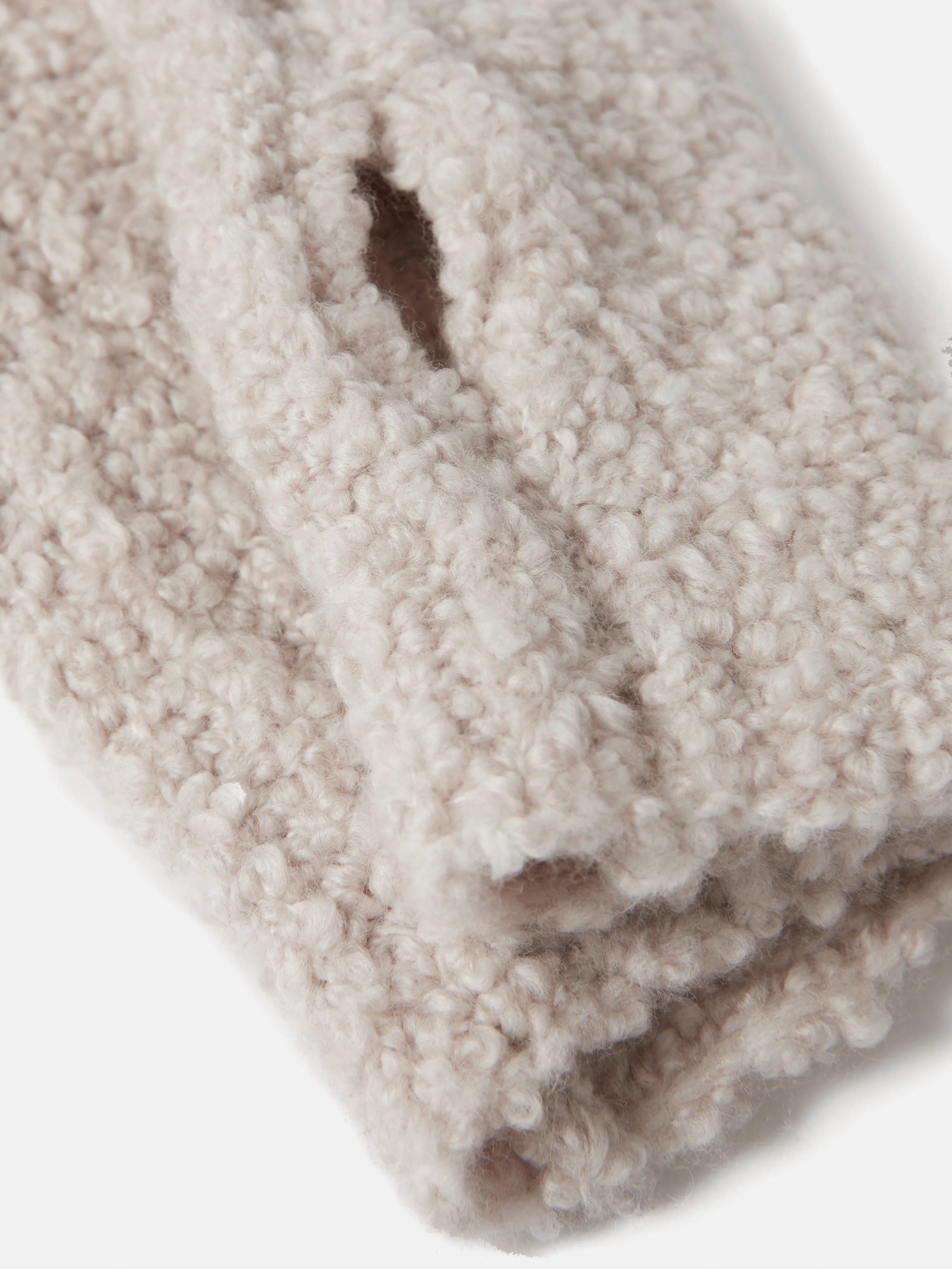 Boucle Mittens | Cream