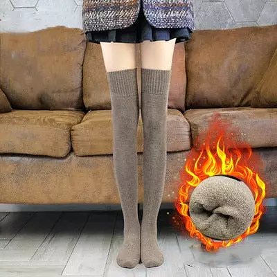 Bulk Orders New in Autumn Winter Thickened Terry Long Tube Knee Socks for Women Cold Weather