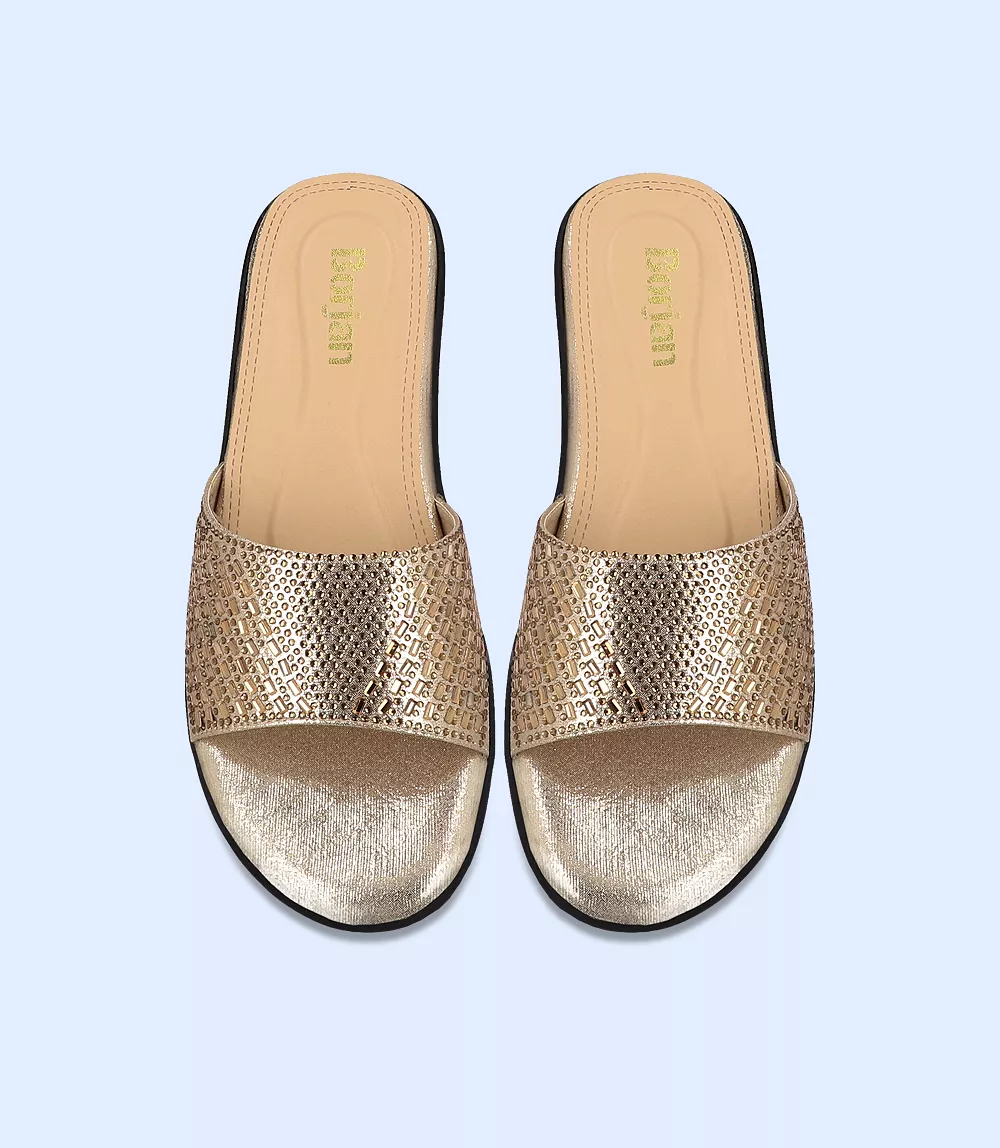 BW8742-GOLDEN-Women Formal Slipper