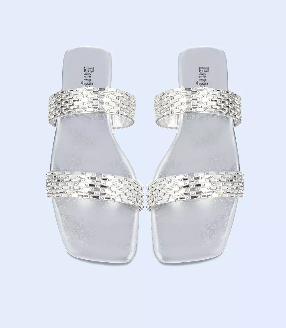 BW8749-SILVER-Women Formal Slipper