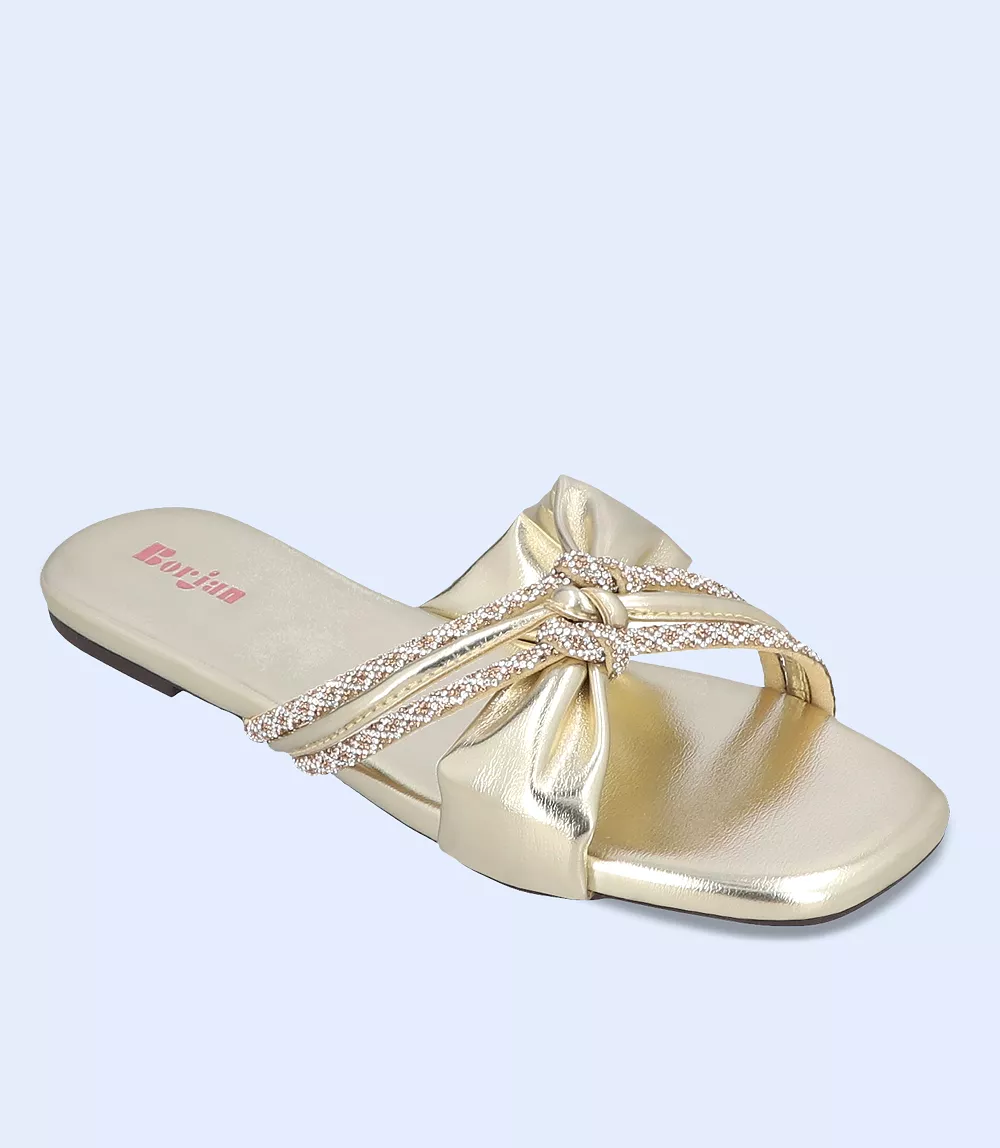 BW8759-GOLDEN-Women Formal Slipper