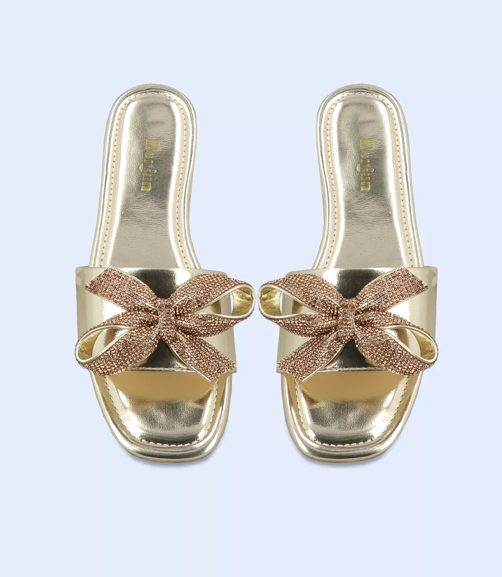 BW9434-DULL GOLD-Women Formal Slippers