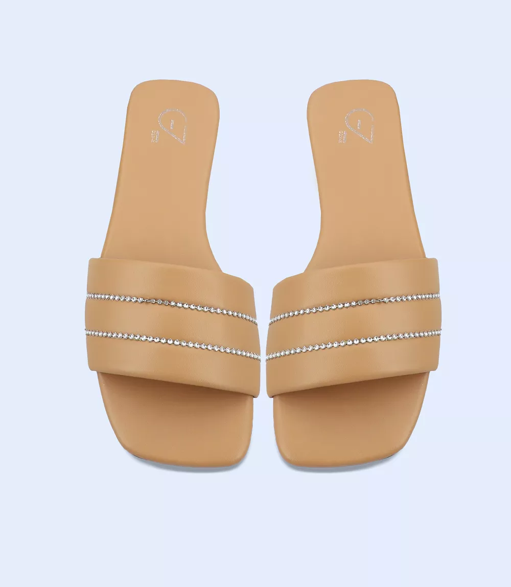 BW9463-BEIGE-Women Slipper