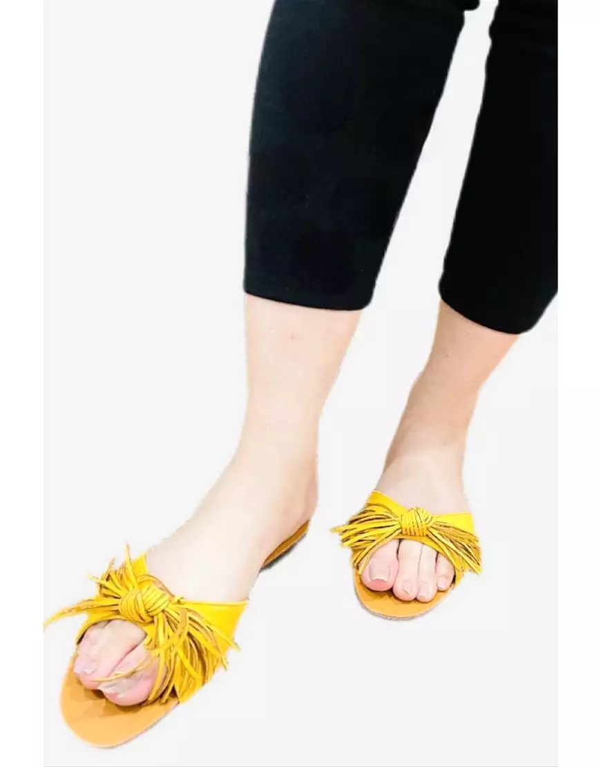 Casual Flat Slippers Camel