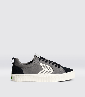 CATIBA PRO Low master-piece Charcoal Grey Cordura Black Suede Ivory Logo Sneaker Women