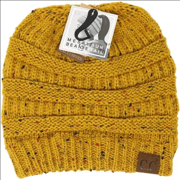 C.C. Mustard Messy Beanie Bun