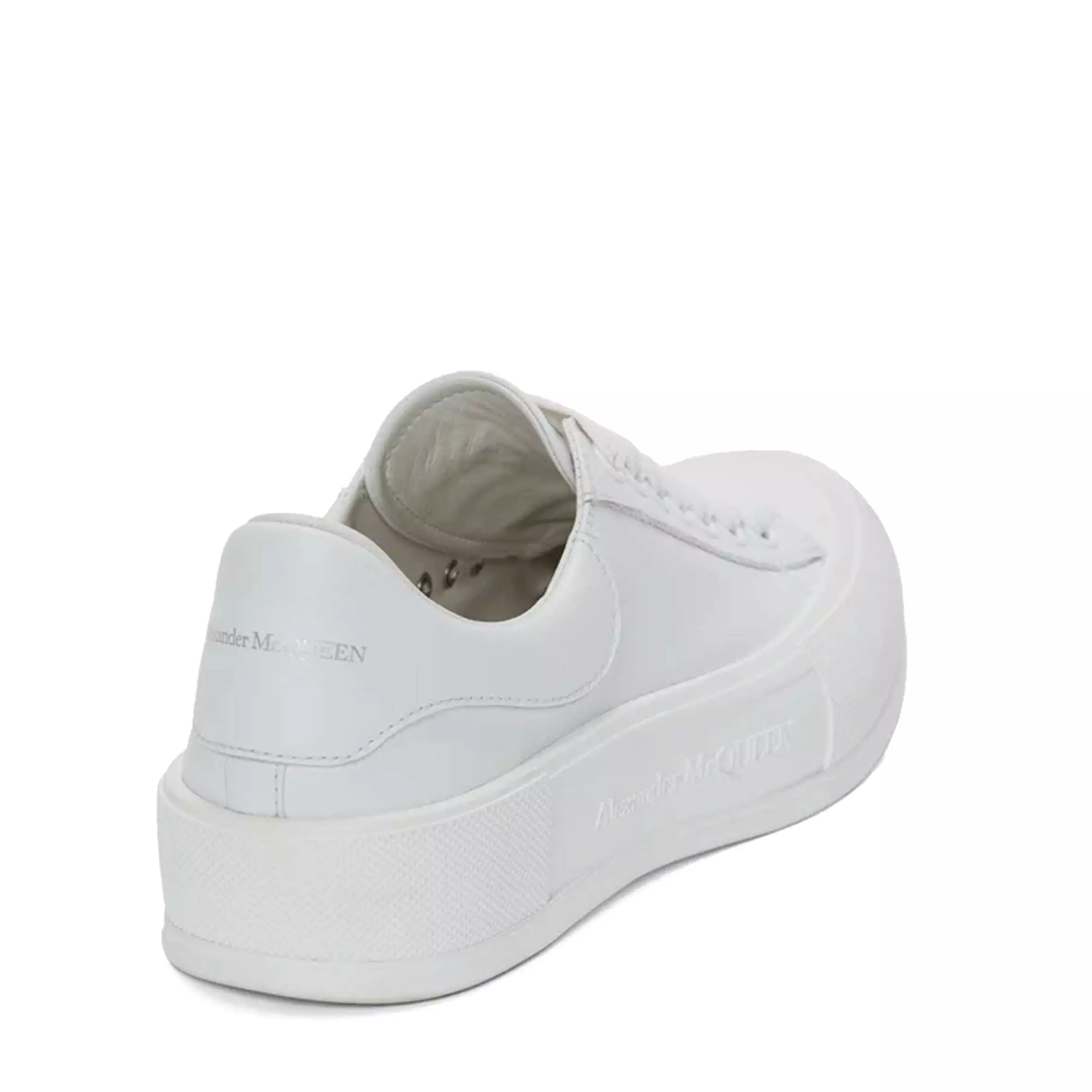 Deck Plimsoll Lace-Up Sneakers, Optic White