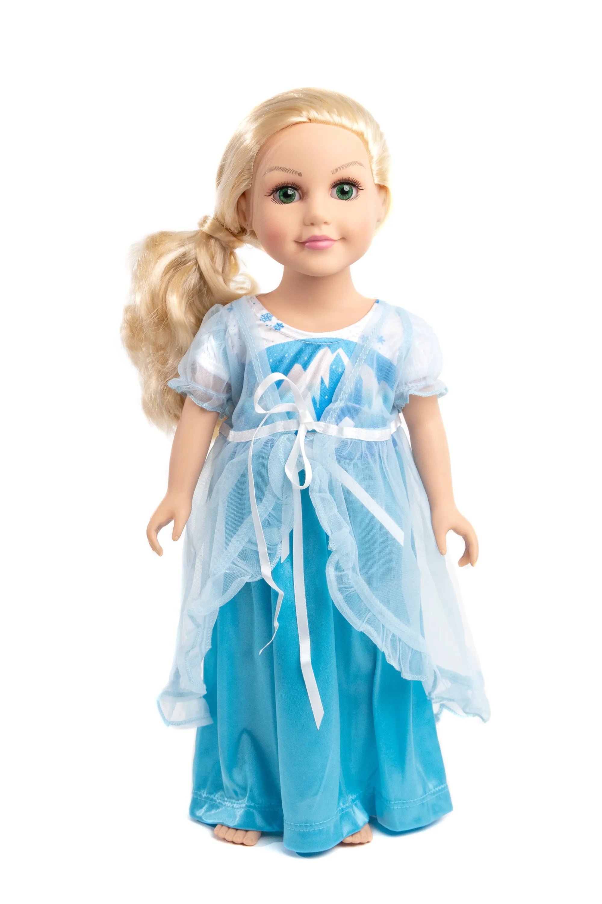 Doll Nightgown Ice Princess with Blue Robe