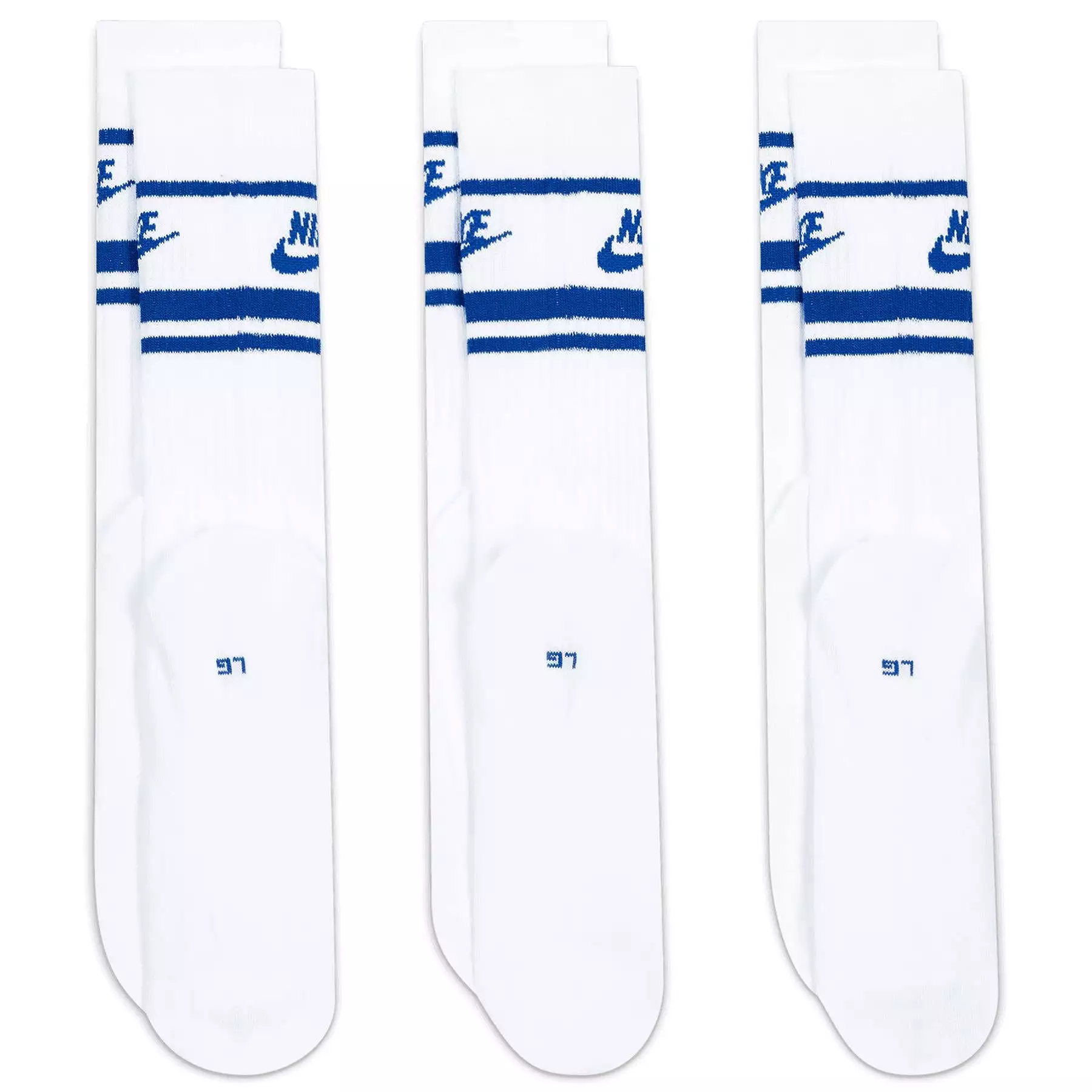 Dri-FIT Everyday Essential Crew Socks Three Pack White/Blue - SS24