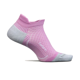 Feetures Plantar Fasciitis Relief No Show Tab Socks Push Thru Pink