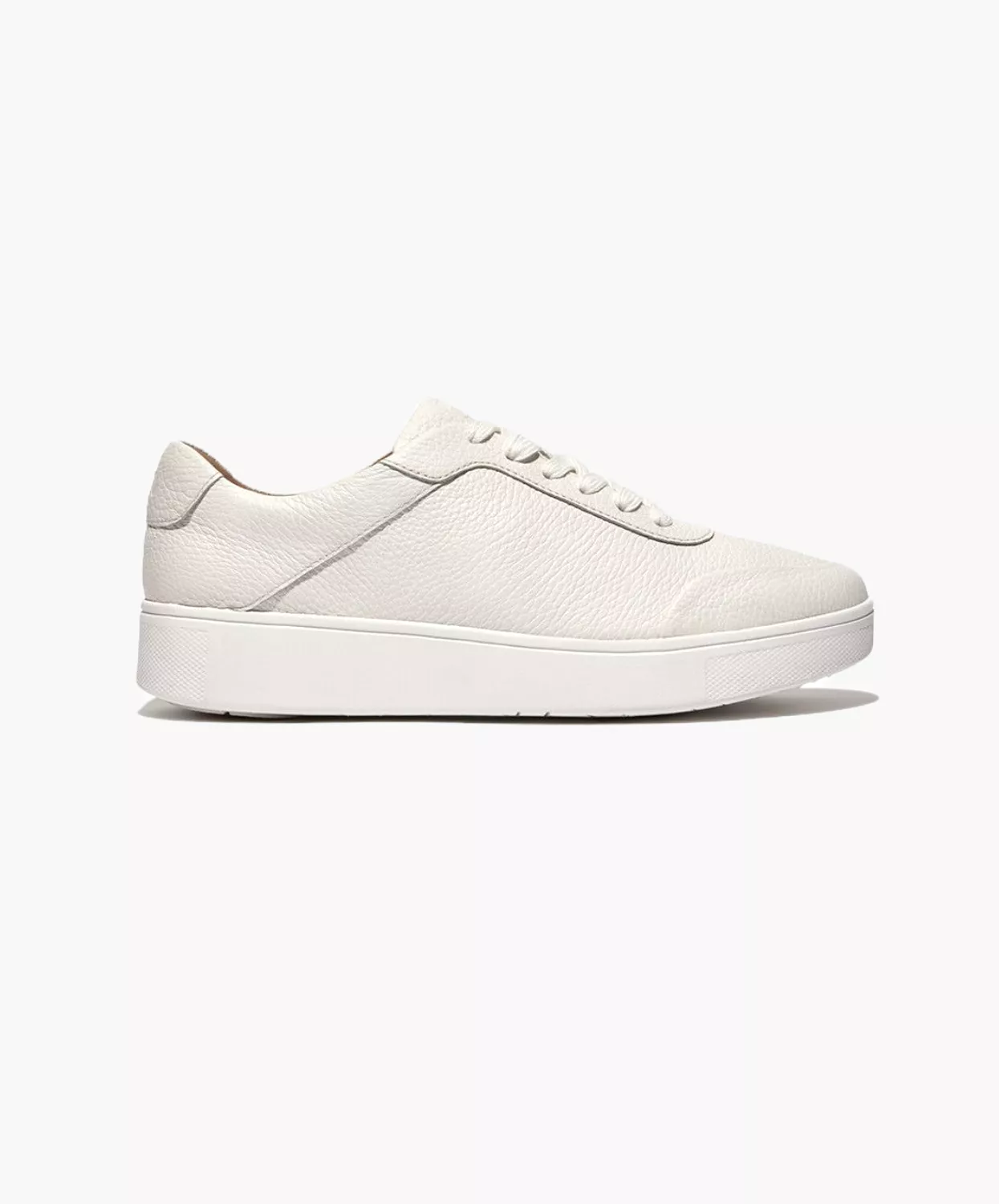 FitFlop Rally Tumbled-Leather Sneakers White