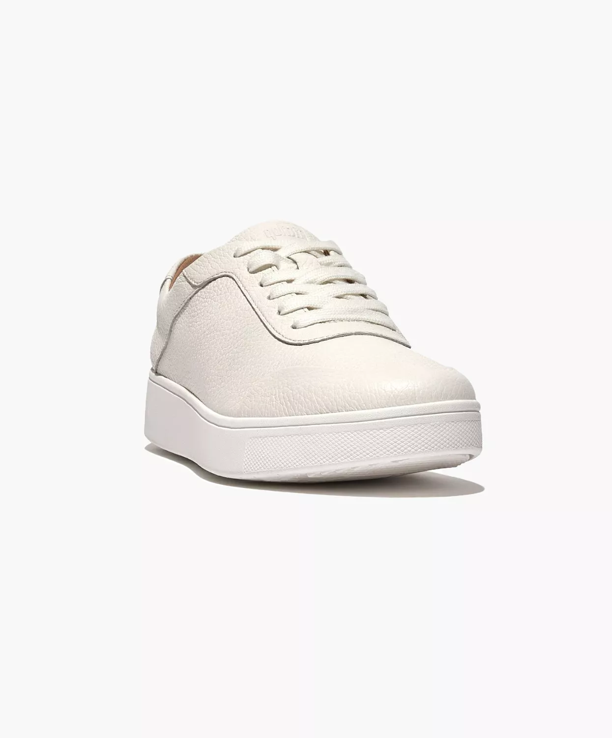 FitFlop Rally Tumbled-Leather Sneakers White