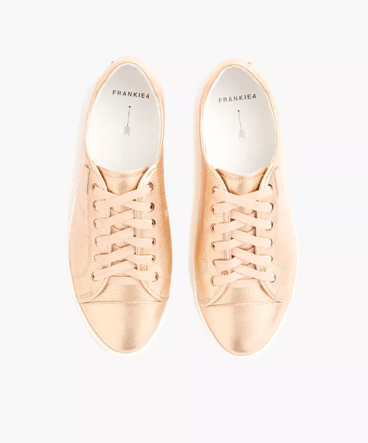 Frankie Nat III Rose Gold Punched Sneakers