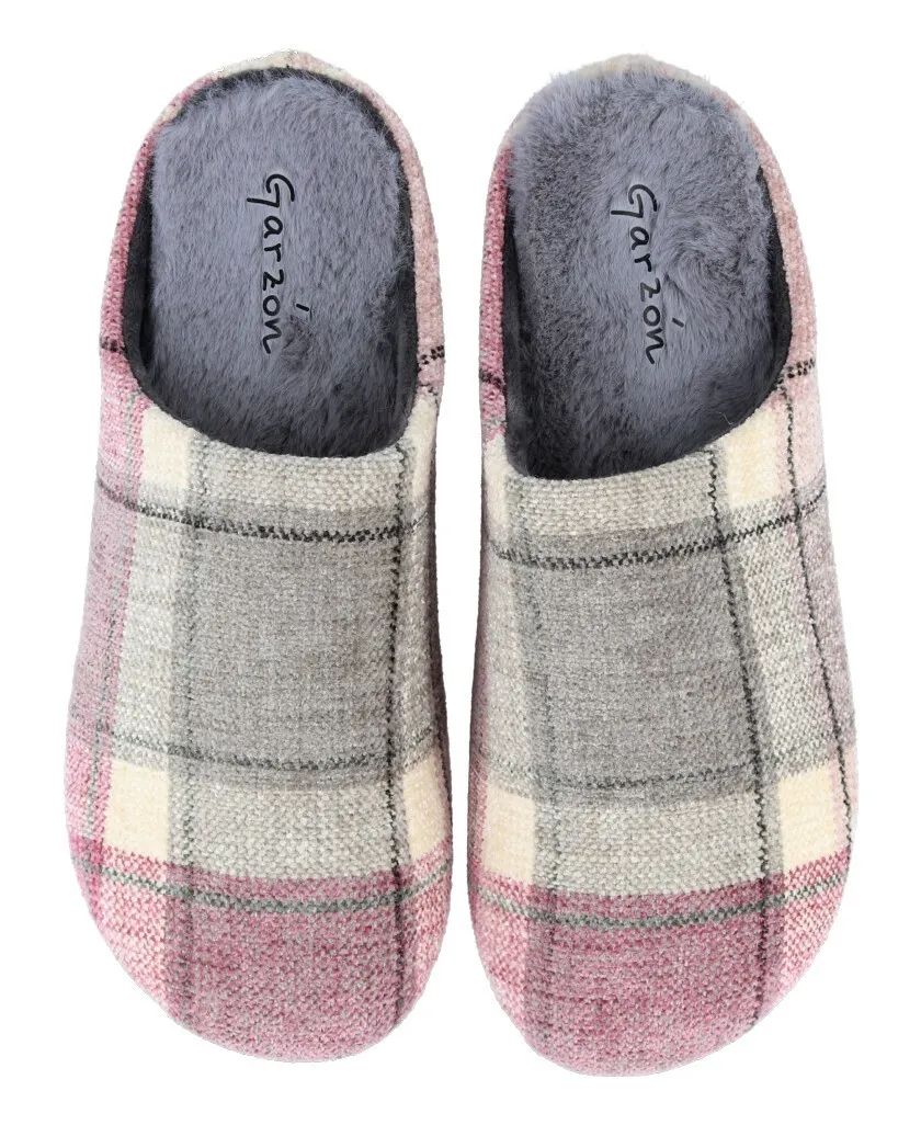 Garzón 15300.598 Pink checkered house slippers