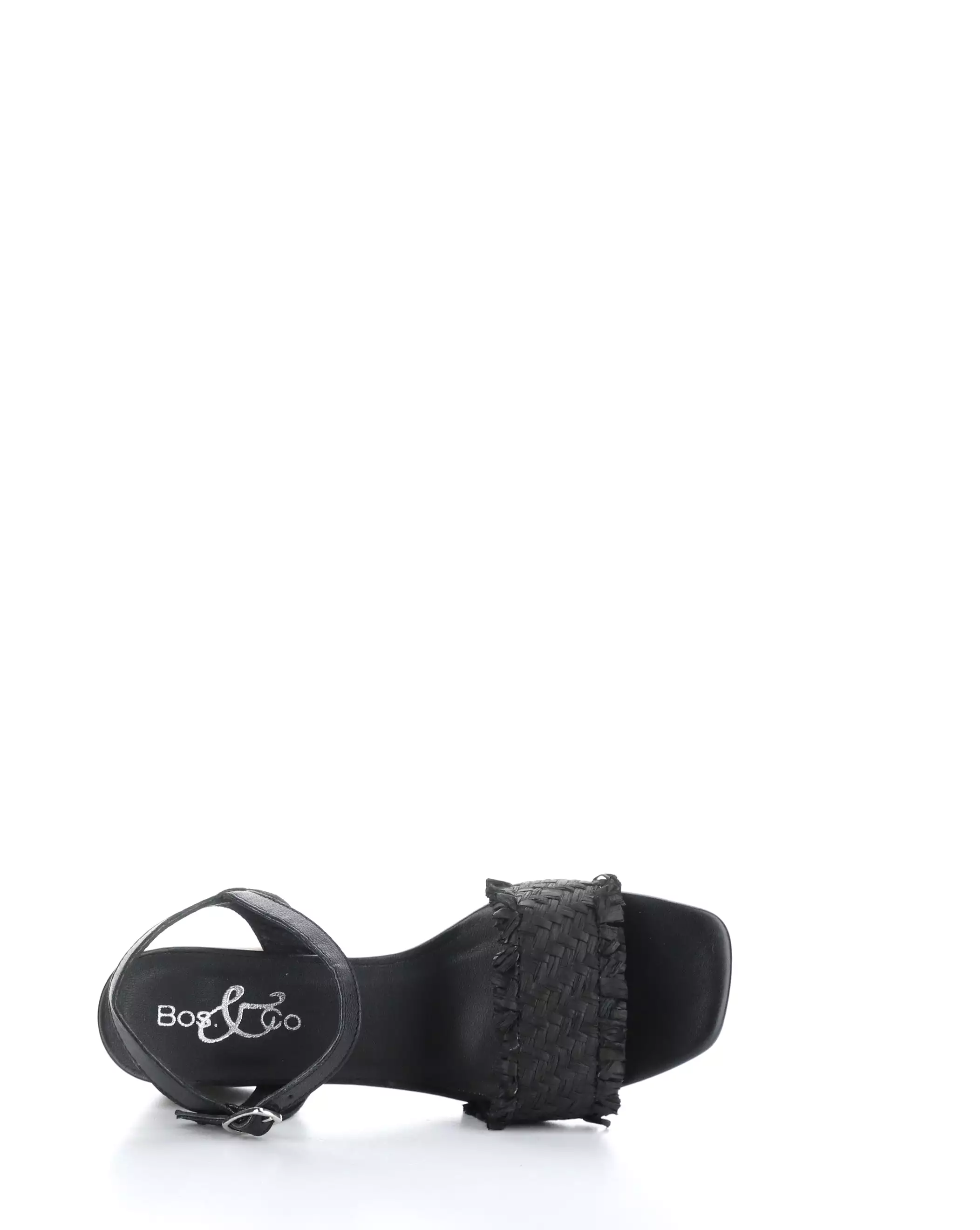 GERA BLACK Round Toe Sandals