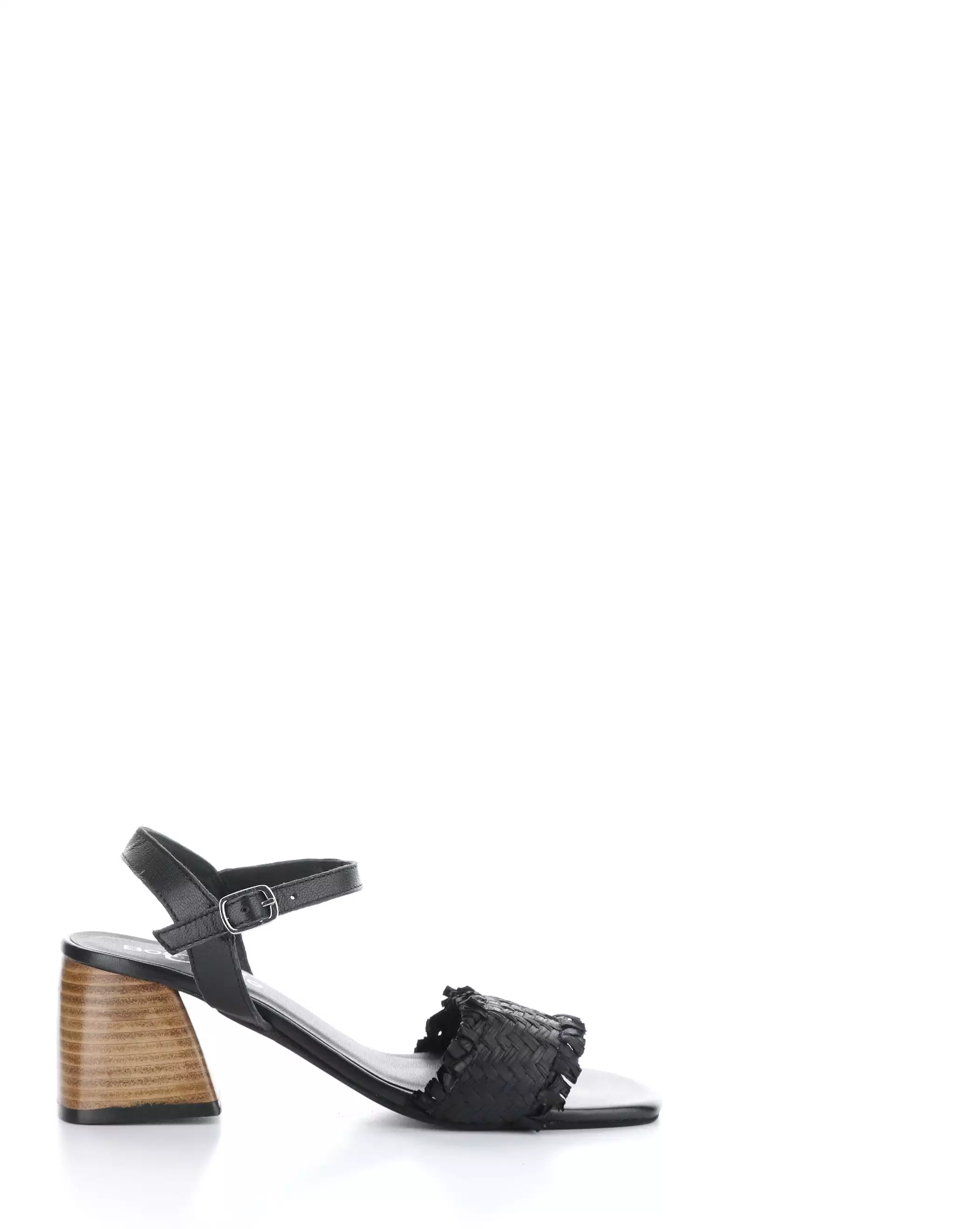 GERA BLACK Round Toe Sandals