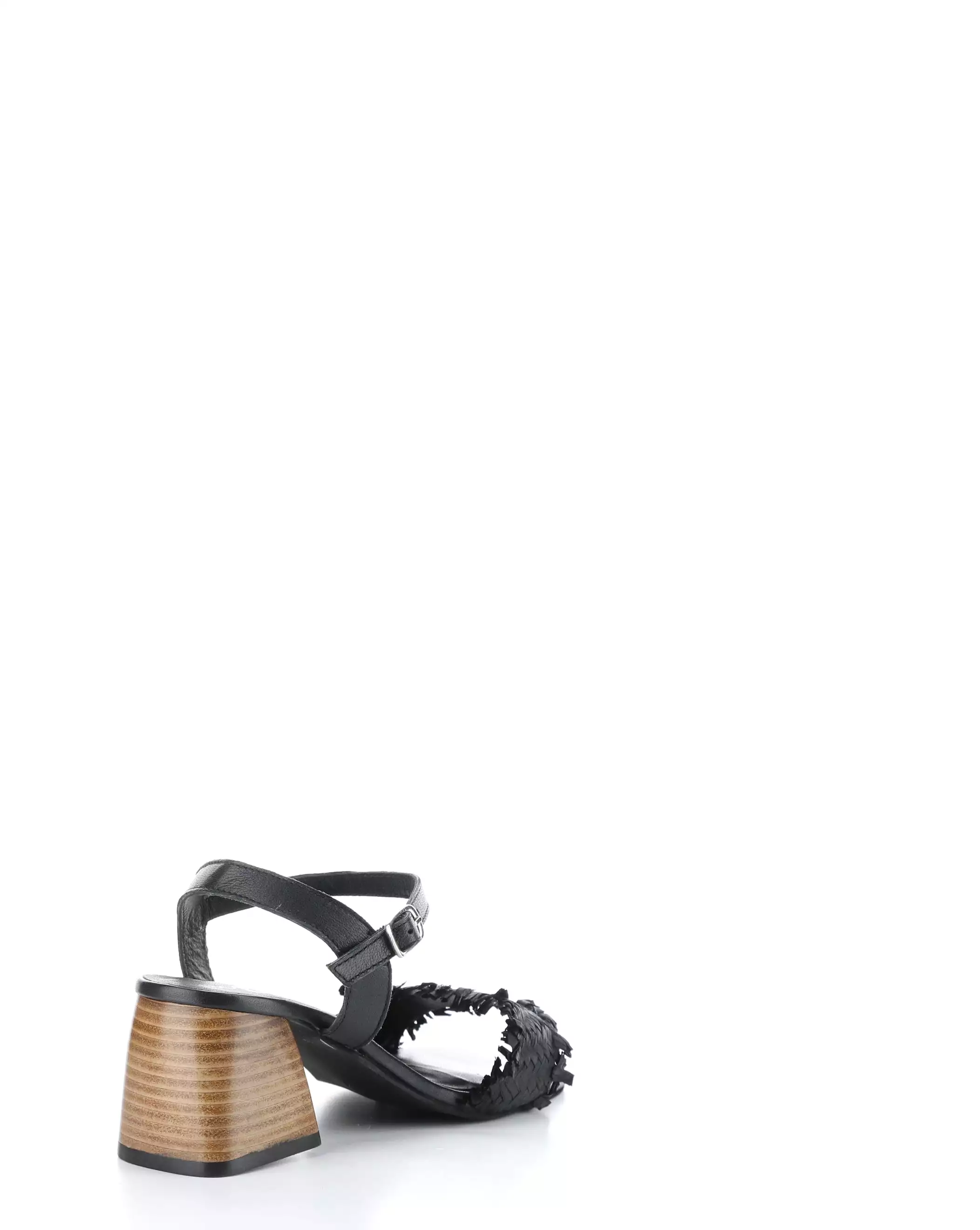 GERA BLACK Round Toe Sandals