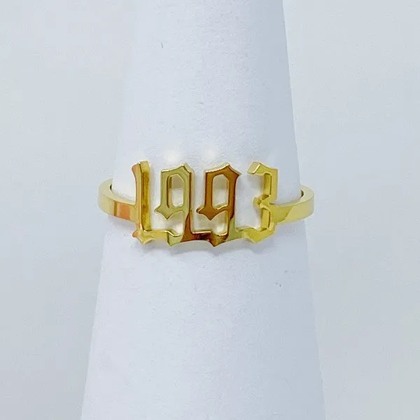 Gold Birth Year Ring