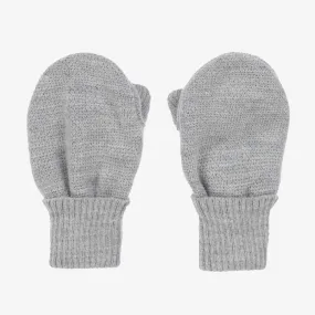 Grey Twiddle Knitted Baby Mittens