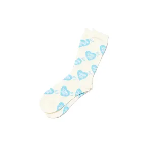 HUMAN MADE HEART SOCKS.- BLUE