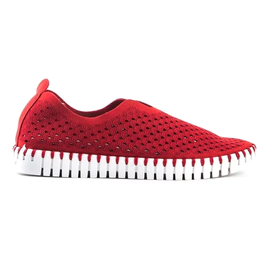 Ilse Jacobsen Women's Tulip 139 Deep Red Perforated