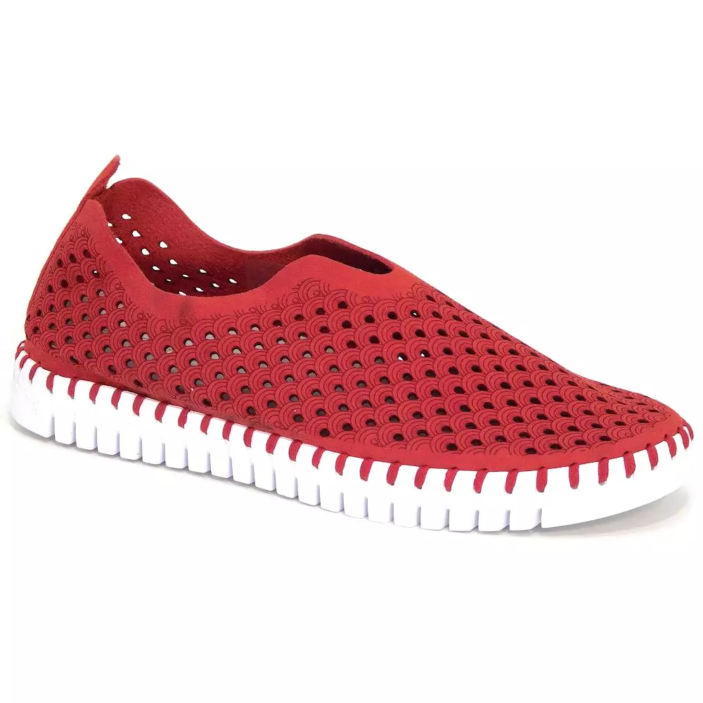 Ilse Jacobsen Women's Tulip 139 Deep Red Perforated