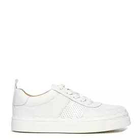 Lauren Leather Sneakers, Perforated White