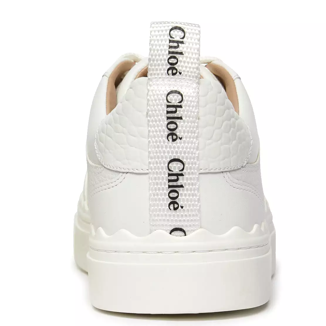 Lauren Leather Sneakers, Perforated White