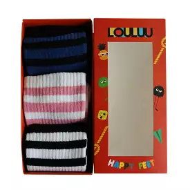 Louluu Women 3stripe Tennis Socks - 3 Pairs - Box2