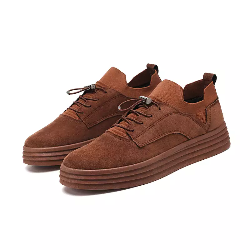 Men Fashion Casual Sneakers Flat Heel Leisure Walking Shoes Low Top Lace-Up Shoe