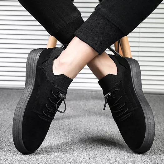 Men Fashion Casual Sneakers Flat Heel Leisure Walking Shoes Low Top Lace-Up Shoe