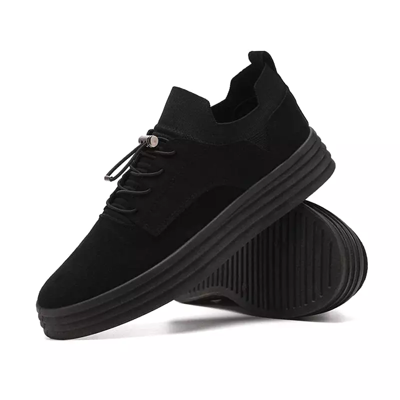 Men Fashion Casual Sneakers Flat Heel Leisure Walking Shoes Low Top Lace-Up Shoe