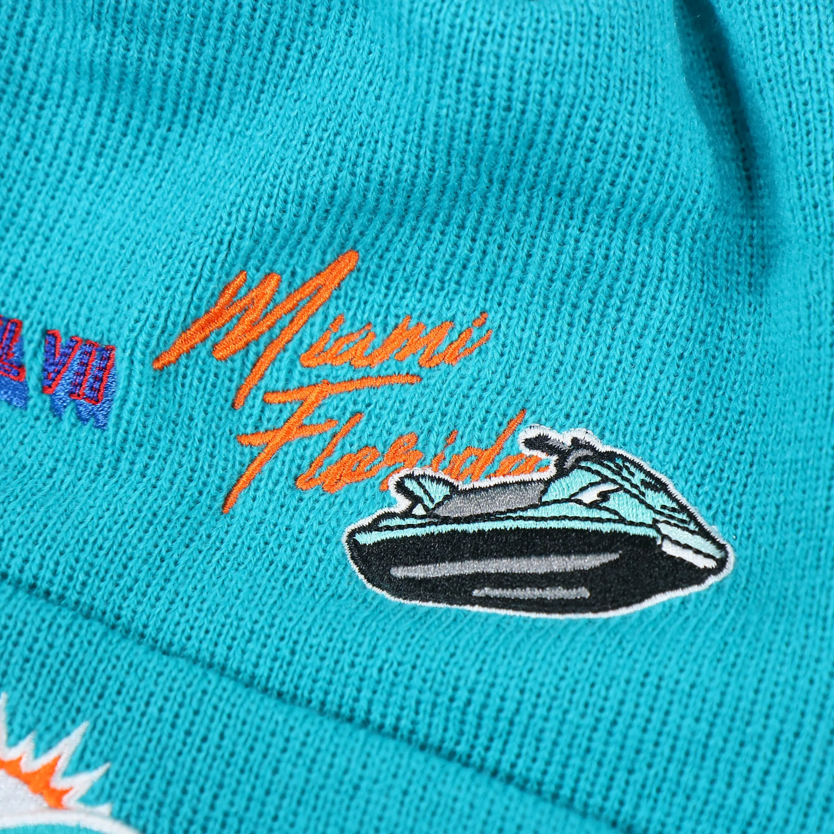 Miami Dolphins City Transit 59Fifty Fitted Matching All Over Side Patch Beanie