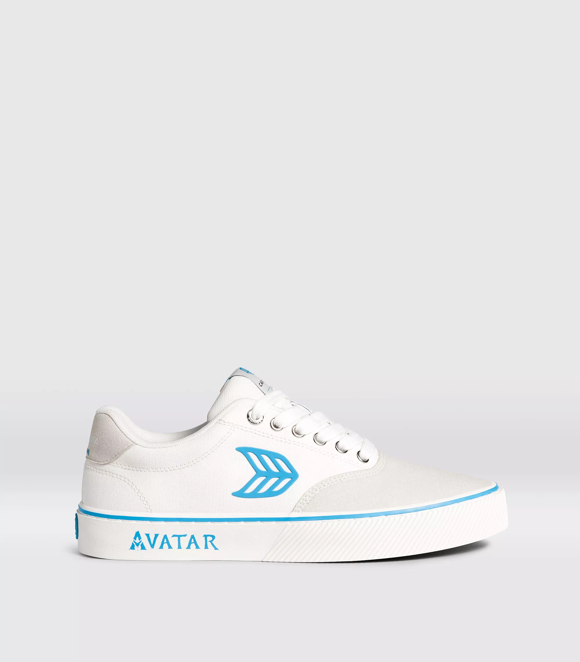 NAIOCA PRO AVATAR Vintage White Suede Off-White Canvas Blue Logo Sneaker Women