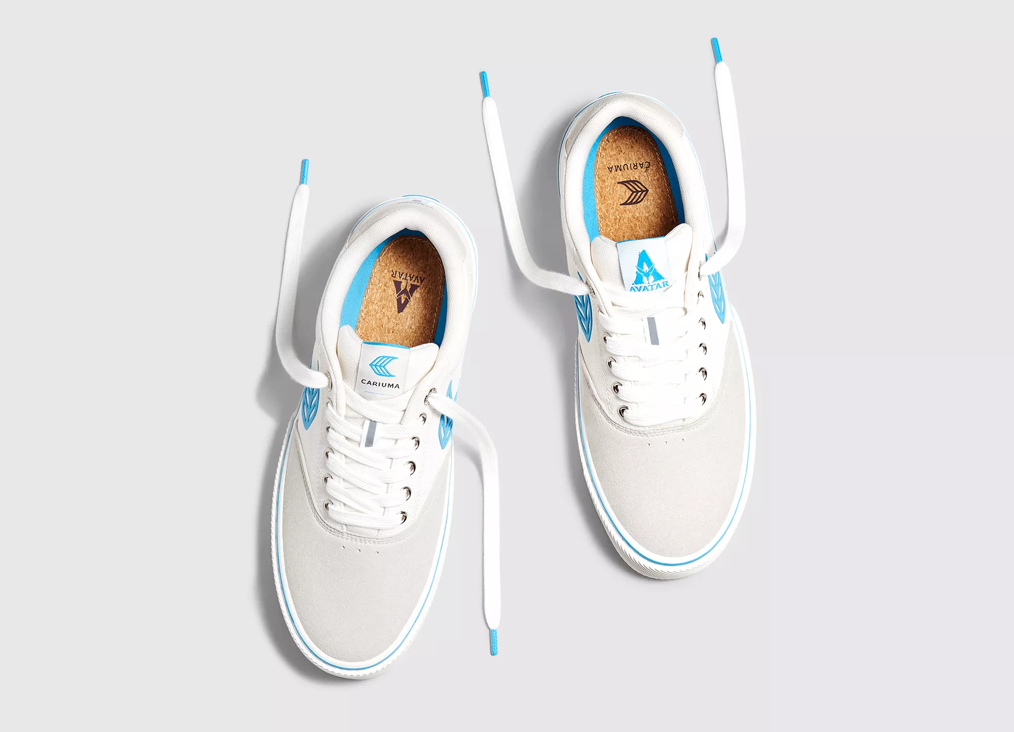 NAIOCA PRO AVATAR Vintage White Suede Off-White Canvas Blue Logo Sneaker Women