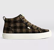 OCA High Brown Plaid Sneaker Women