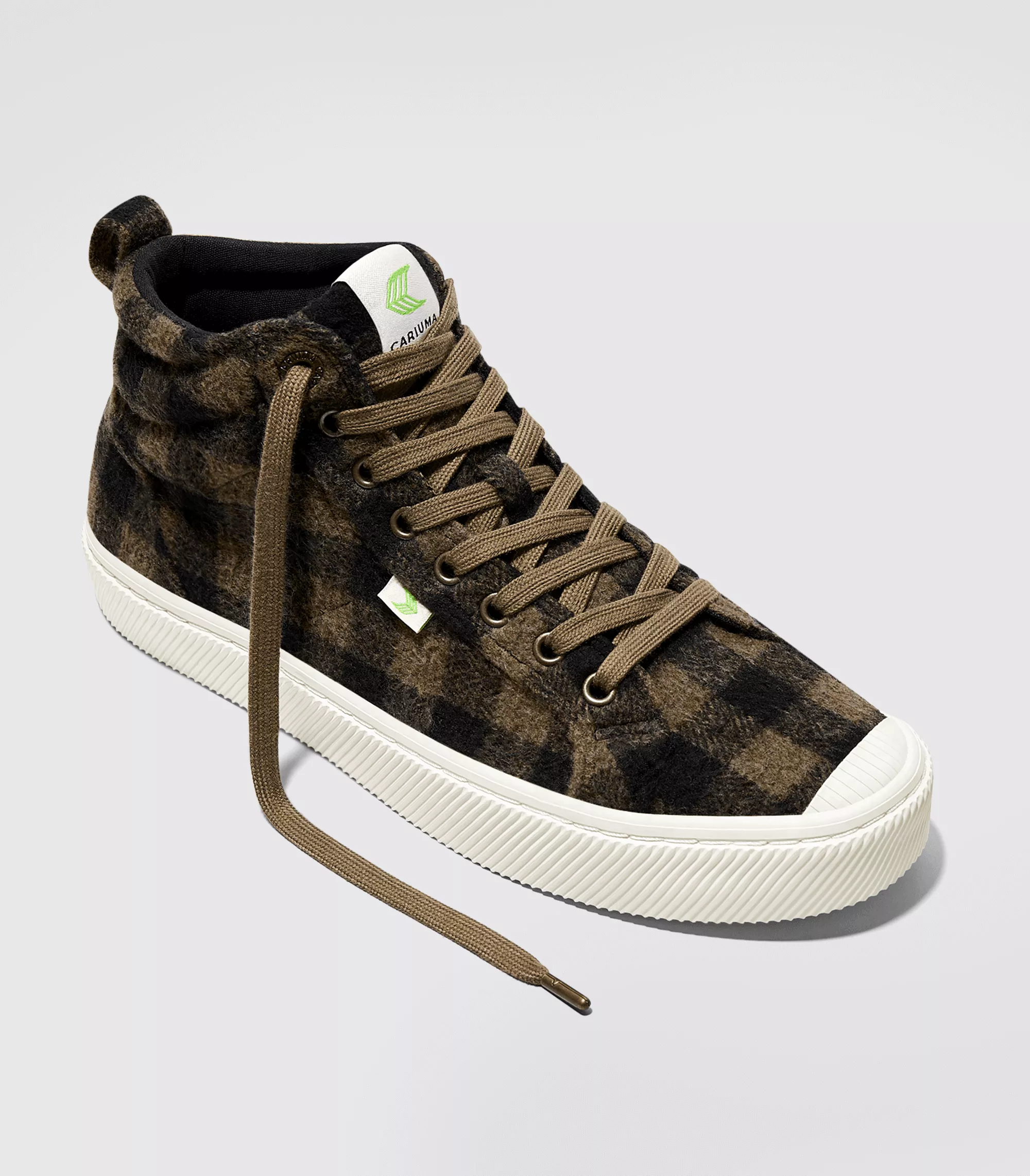 OCA High Brown Plaid Sneaker Women