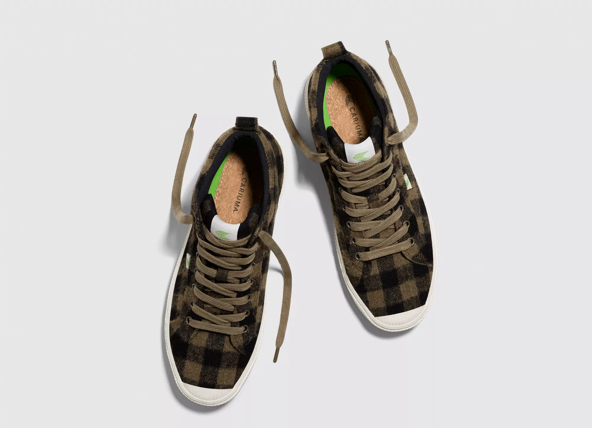 OCA High Brown Plaid Sneaker Women