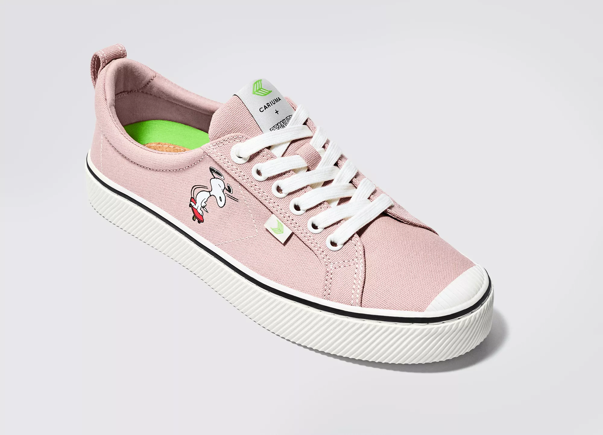 PEANUTS OCA Low Snoopy Skate Rose Canvas Sneaker Women