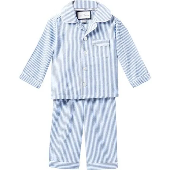 Petite Plume Blue Seersucker Pajamas