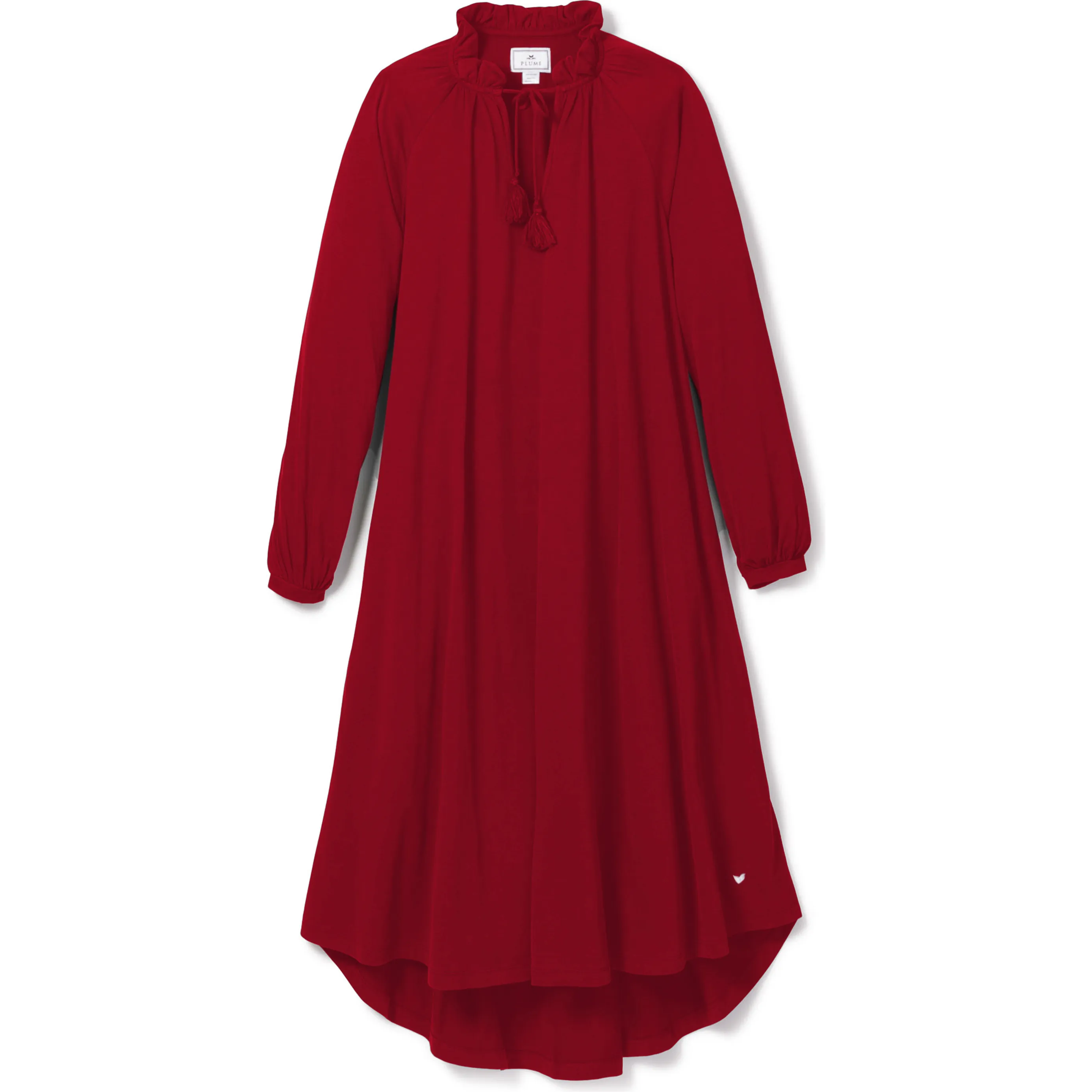 Petite Plume Women's Garbo Pima Nightgown, Bordeaux